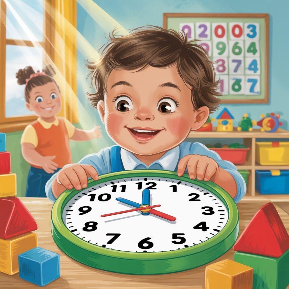 Kolorowy zegar ścienny