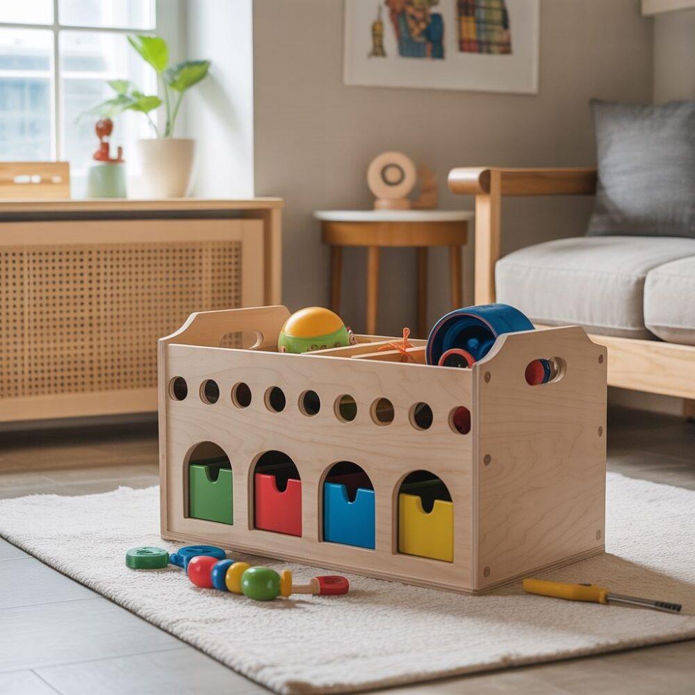 budowa skrzynki na zabawki