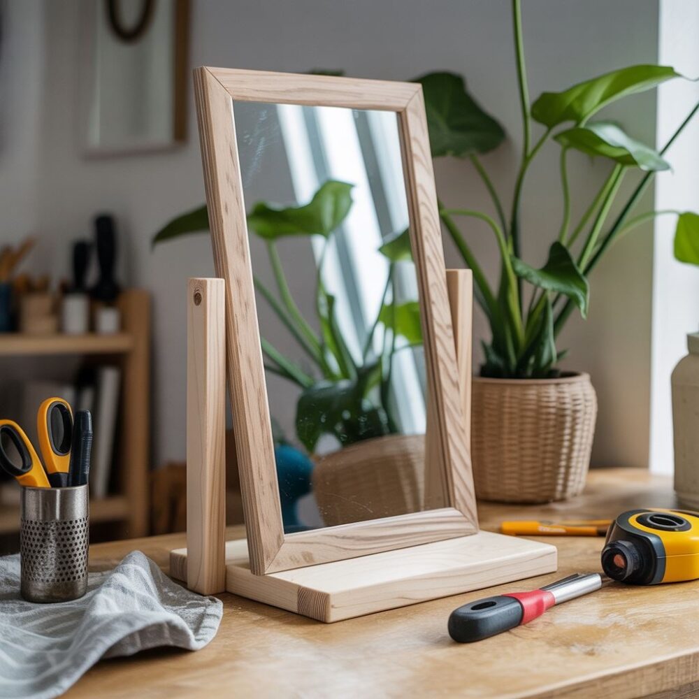 budowa stojaka na lustro