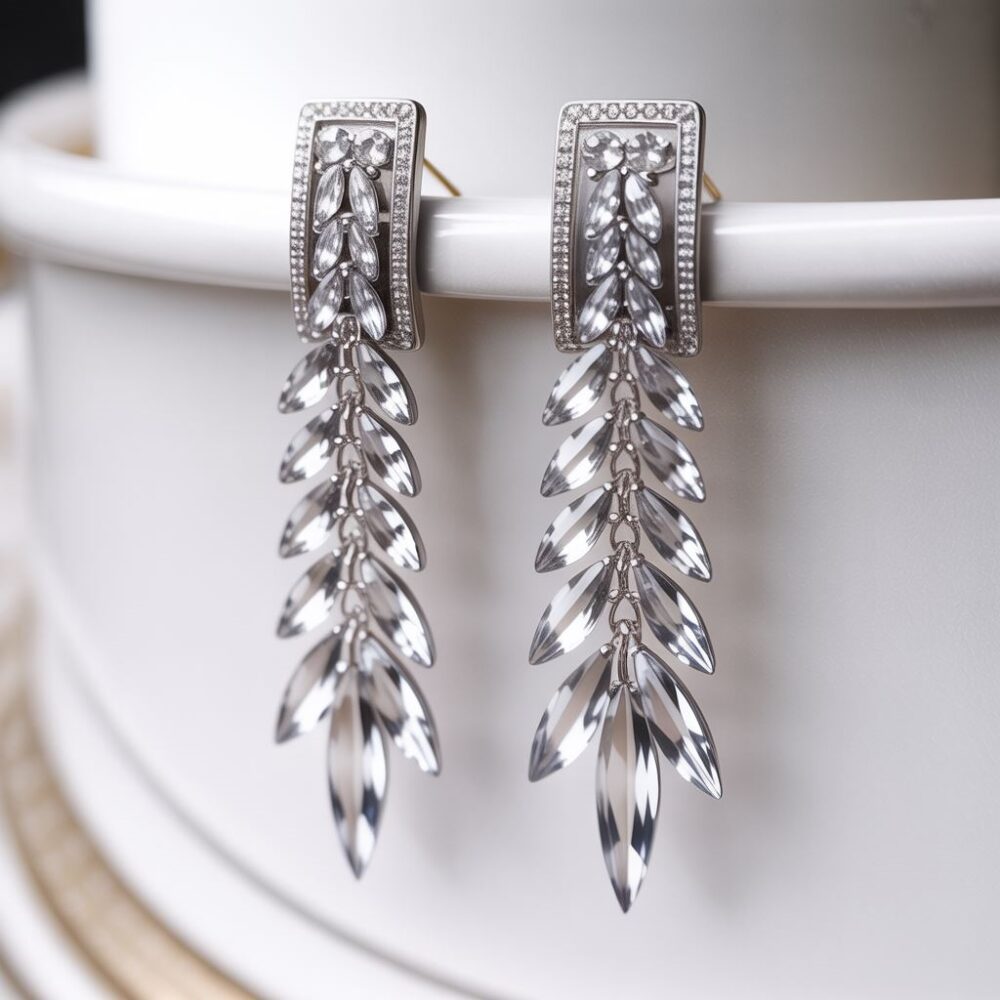 długie kolczyki z kryształkami