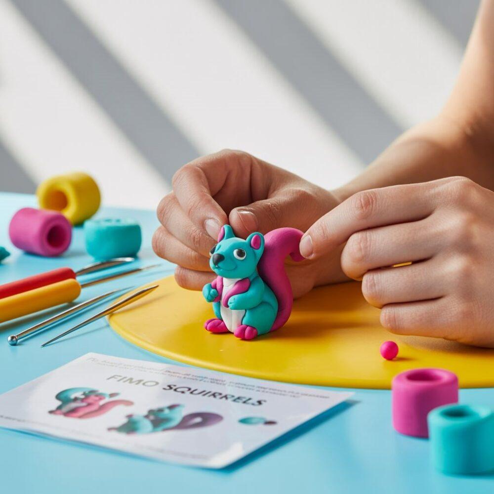 kolorowe kostki modeliny Fimo