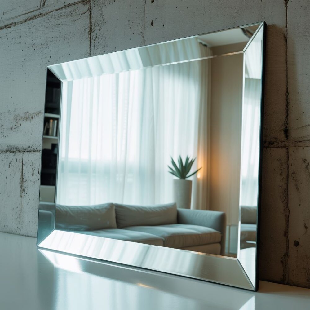 krawędź lustra z fazą