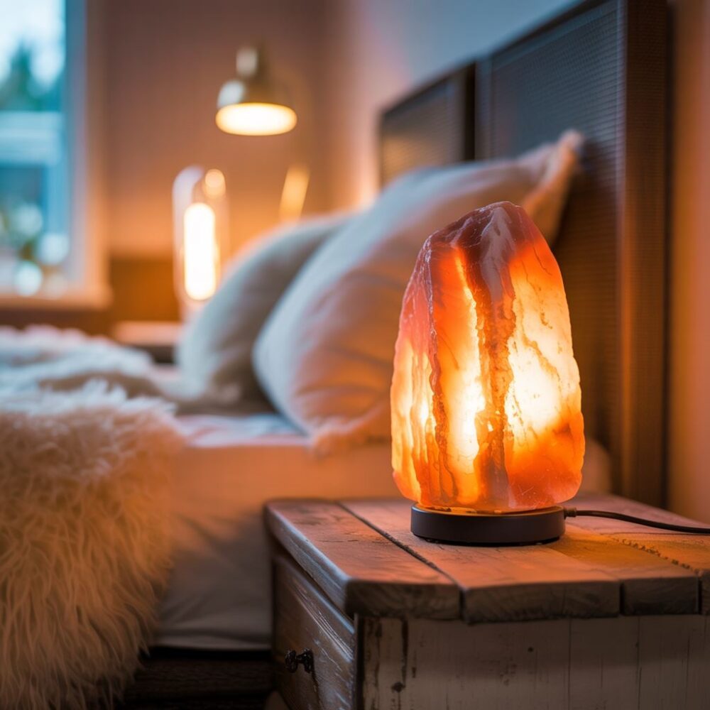 lampa solna z żarówką