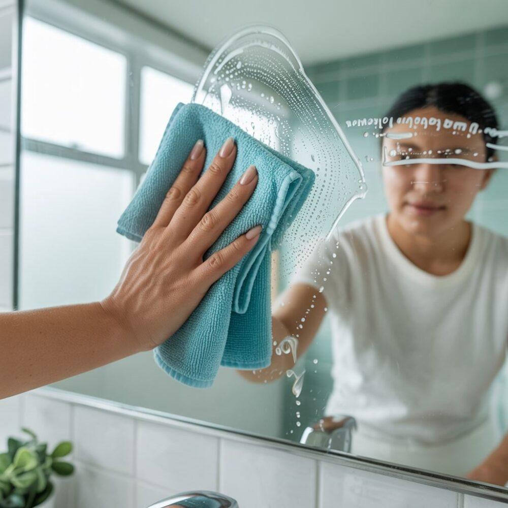 lśniąca powierzchnia lustra