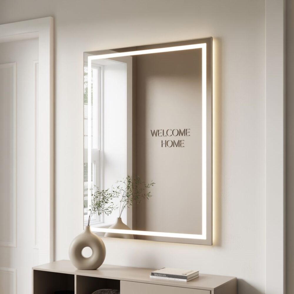 minimalistyczne lustro ścienne