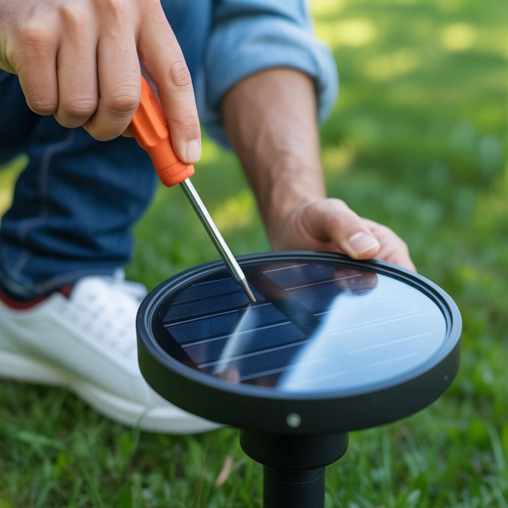 naprawa lampy solarnej