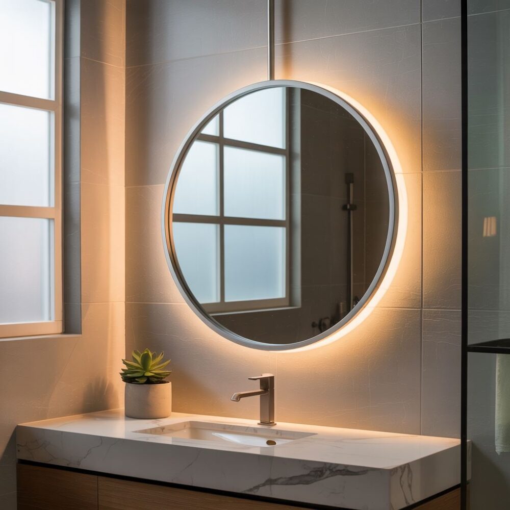 nowoczesne oświetlenie do lustra