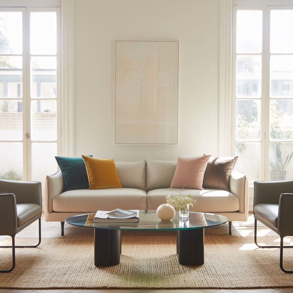 nowoczesny salon z kontrastami