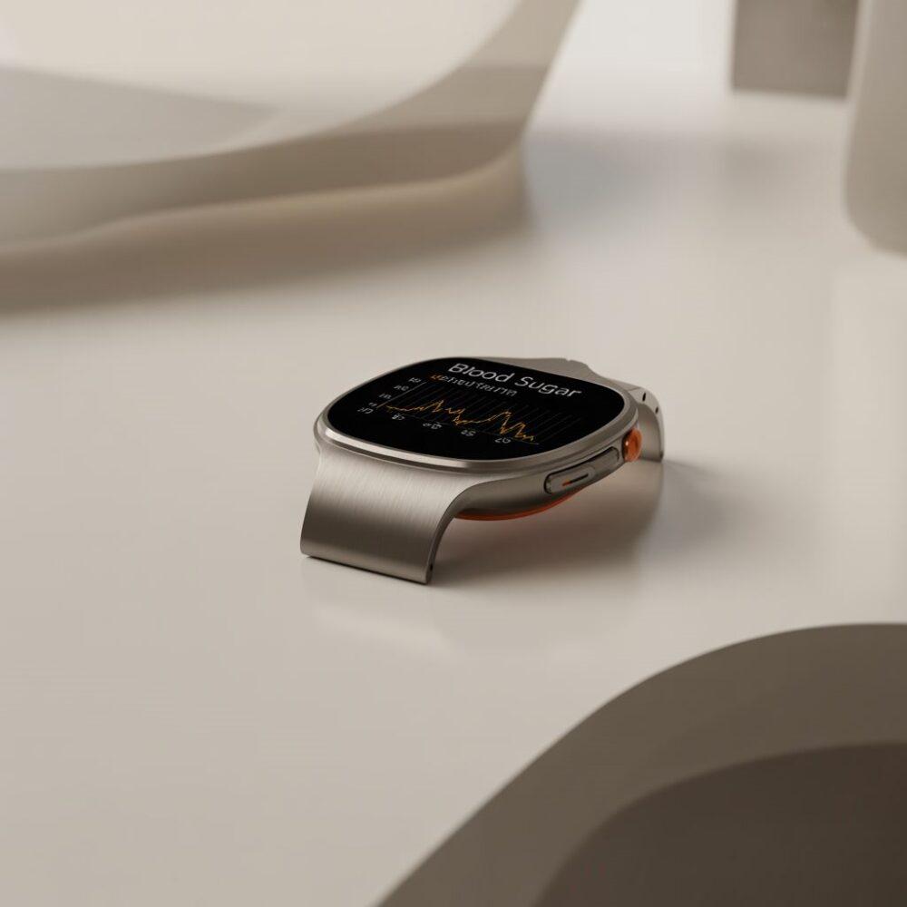 nowoczesny smartwatch do monitorowania cukru