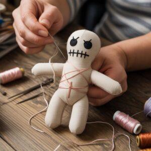 ręczne szycie lalki