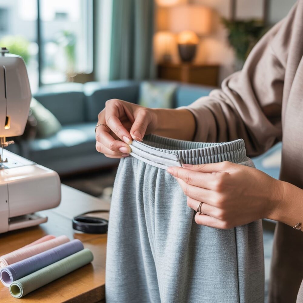 regulacja gumki w spodniach dresowych