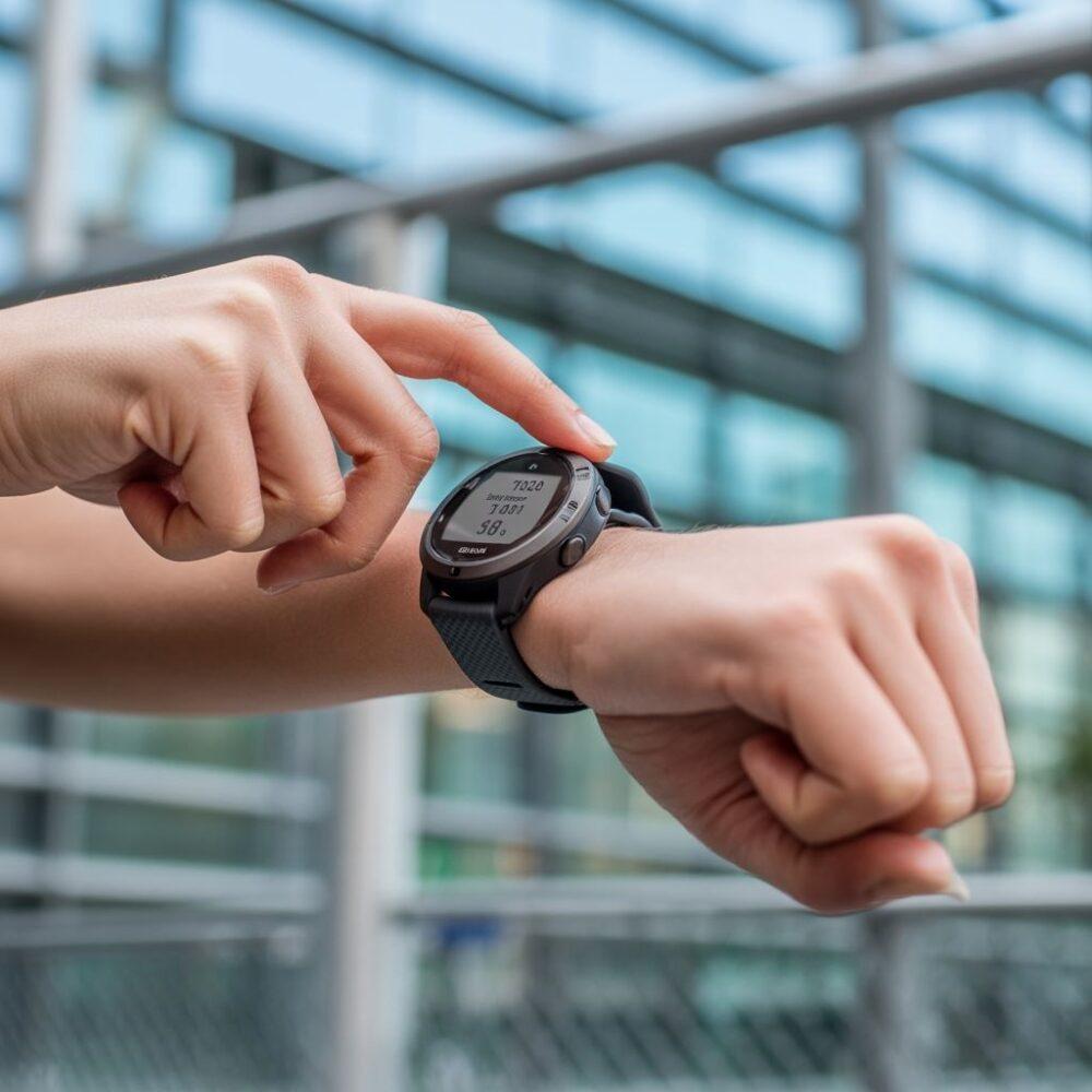 smartwatch Garmin w ręku
