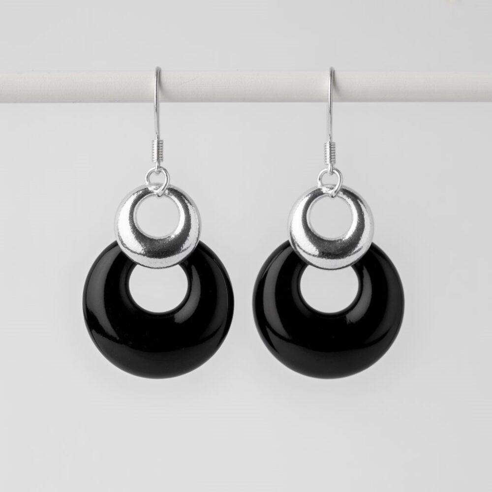 srebrne kolczyki wiszące