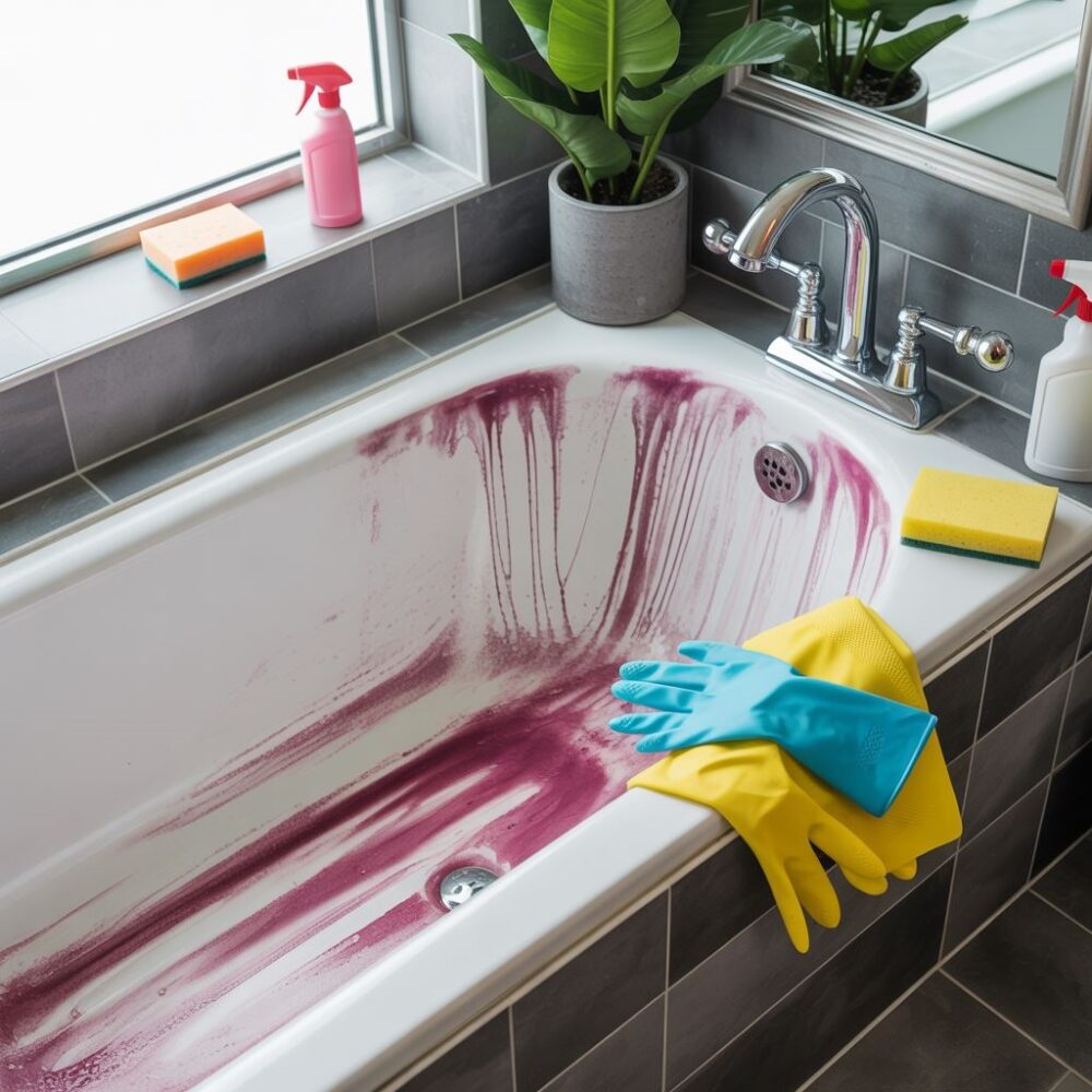 środki do usuwania farby z wanny