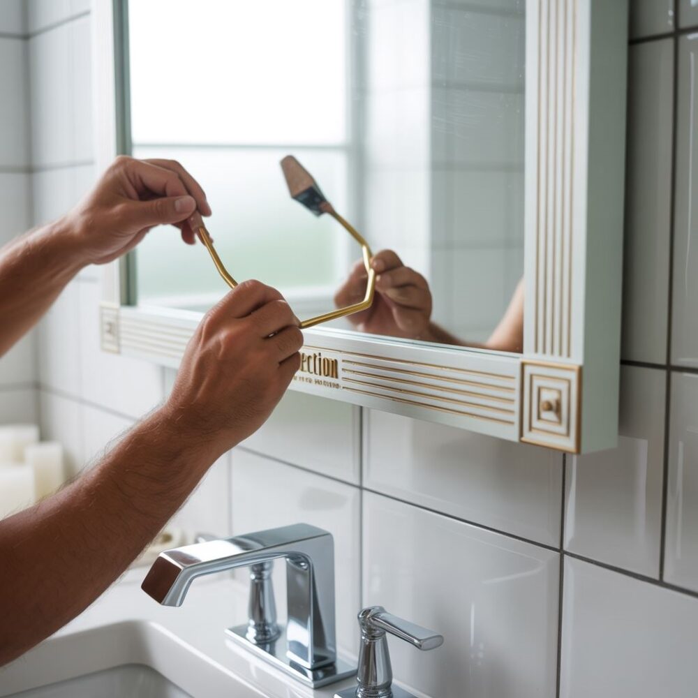 wykończenie ściany lustrem