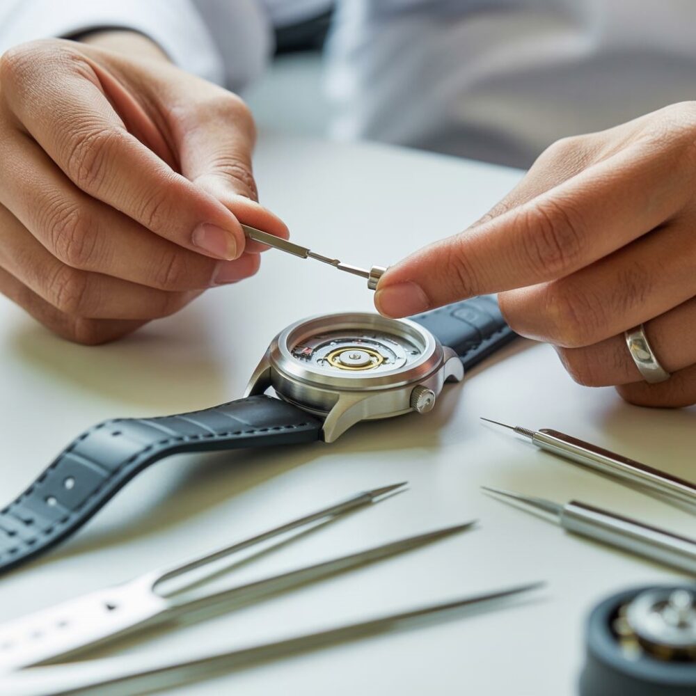 wymiana baterii w zegarku