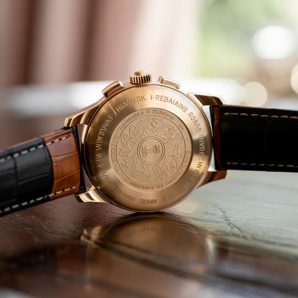 złoty zegarek z próbą